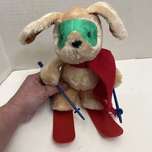 Russ Moguls Winter Dog Skiing Skis Plush Toy Stuffed Animal 12" Tall